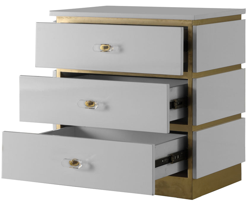 Esme - Side Table - White Lacquer - Simple Home Plus