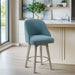 Pearce - Counter Stool With Swivel Seat - Blue - Simple Home Plus