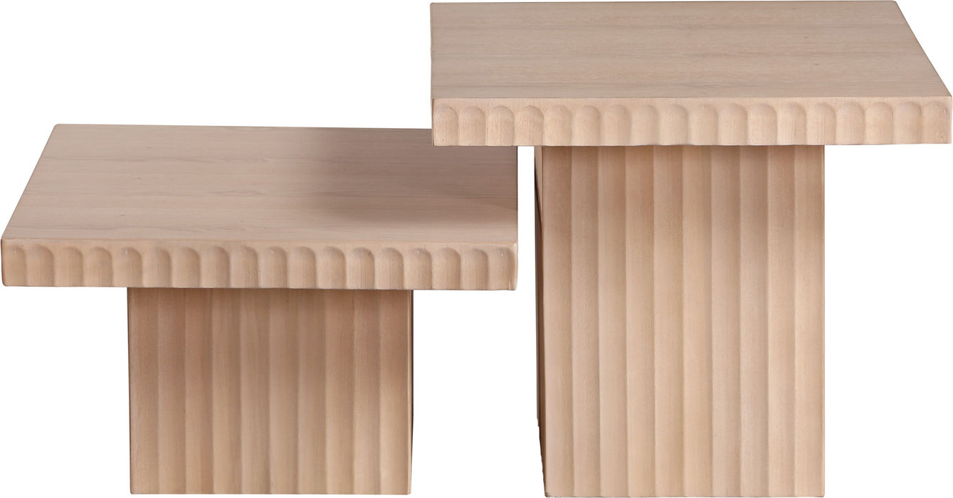 Spencer - Oak Veneer 2 Piece Coffee Table - Simple Home Plus