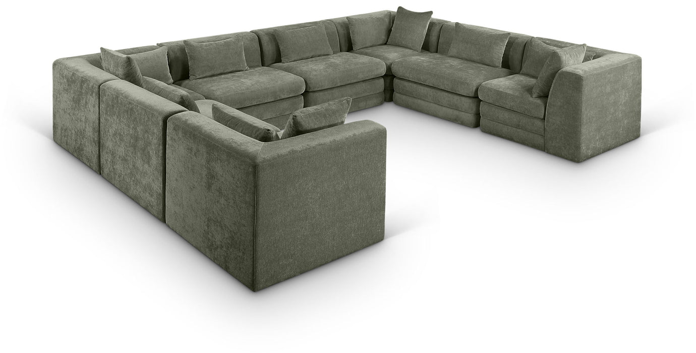 Stellar - 8 Piece Chenille Fabric Upholstered Modular Sectional - Simple Home Plus