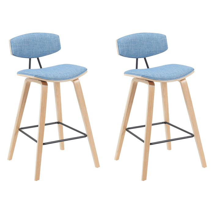 Fox - Swivel Counter Height Stool - Light Brown - Simple Home Plus