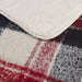 Bloomington - Faux Mohair to Sherpa Throw - Red - Simple Home Plus