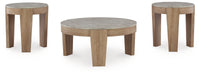 Guystone - Light Brown - Occasional Table Set (Set of 3) - Simple Home Plus