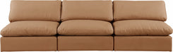 Comfy - Faux Leather Modular Armless Sofa 3 Seats - Simple Home Plus