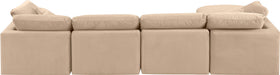 Indulge - Velvet 5 Piece Modular Sectional With Chaise - Simple Home Plus
