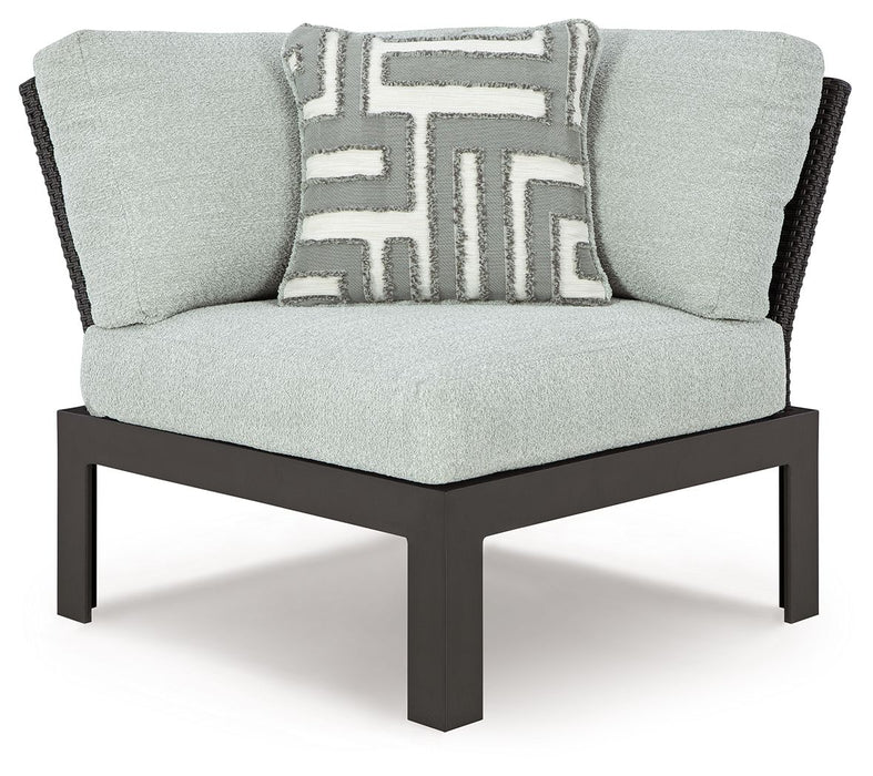 Beachloft - Corner With Cushion - Black / Gray - Simple Home Plus