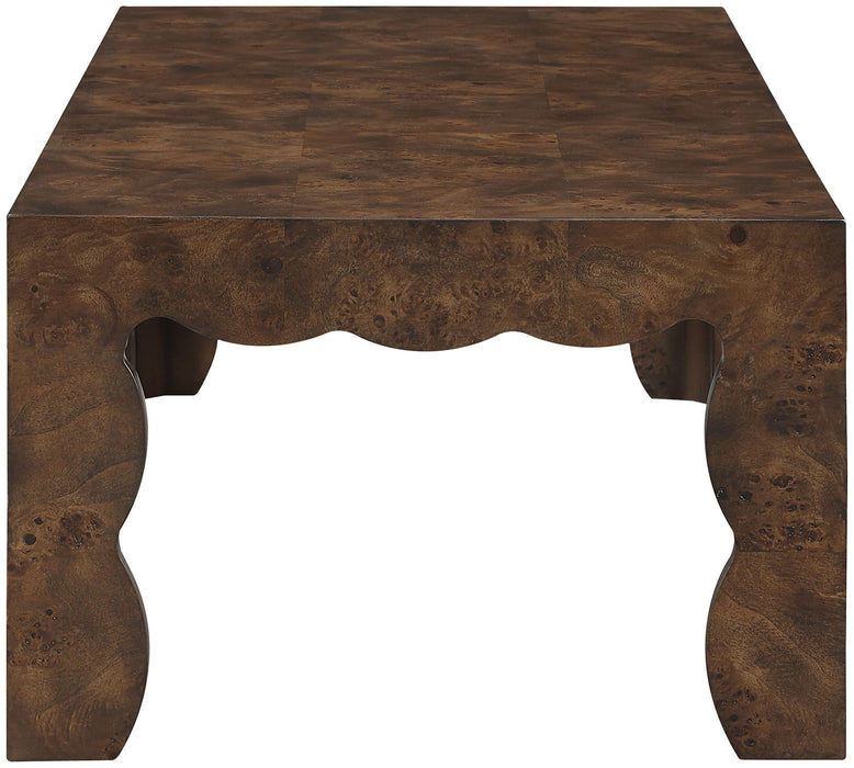 Vassa - Burl Veneer Coffee Table - Simple Home Plus