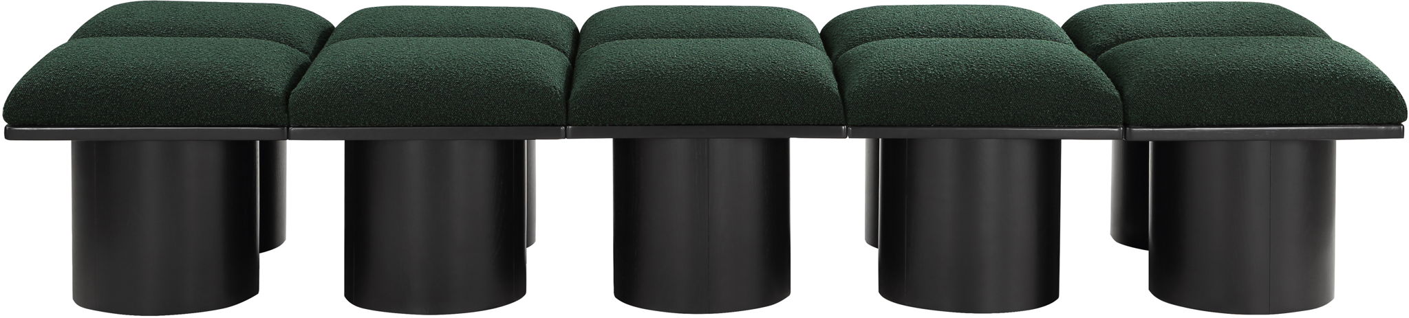 Pavilion - 10 Piece Modular Bench With Black Base - Simple Home Plus