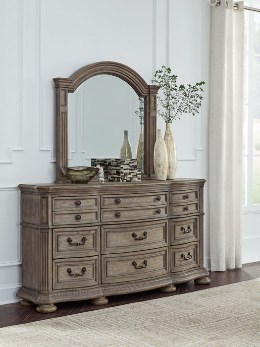 Ardenfield - Light Brown - Dresser And Mirror - Simple Home Plus