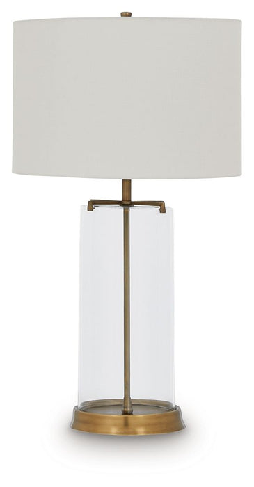 Gizeh - Glass Table Lamp - Clear / Gold Finish - Simple Home Plus