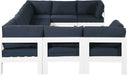 Nizuc - Outdoor Patio 9 Piece Modular Sectional With White Frame - Simple Home Plus