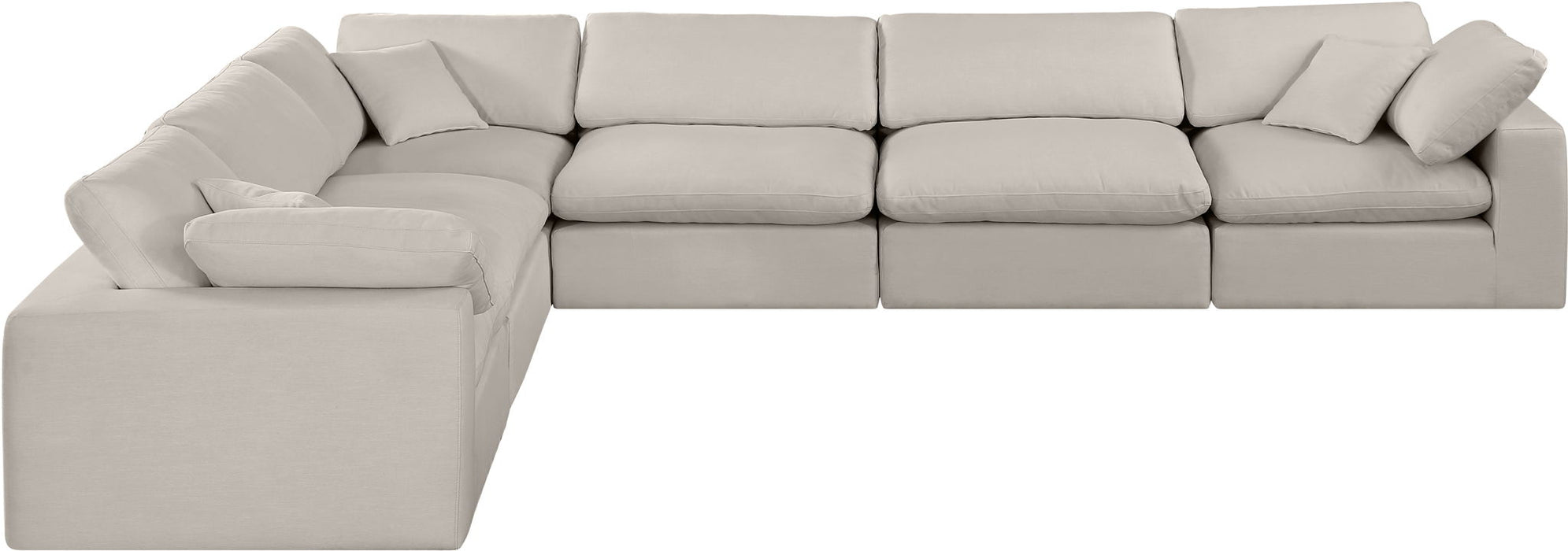 Comfy - 6 Piece Linen Modular Corner Sectional - Simple Home Plus