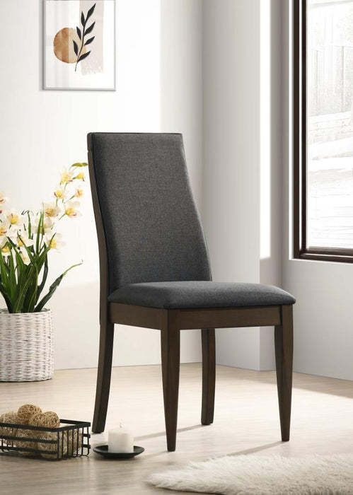 Wes - Upholstered Dining Side Chair (Set of 2) - Dark Walnut - Simple Home Plus
