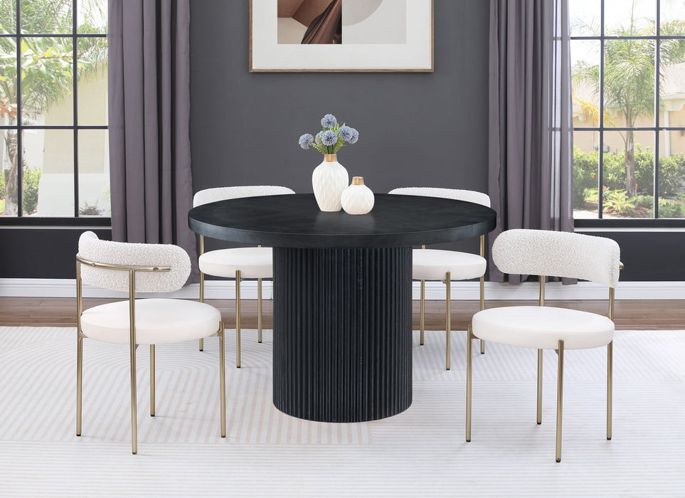 Belinda - Wood Oak Veneer Dining Table - Simple Home Plus