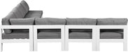 Nizuc - Outdoor Patio 7 Piece Modular Sectional With White Frame - Simple Home Plus