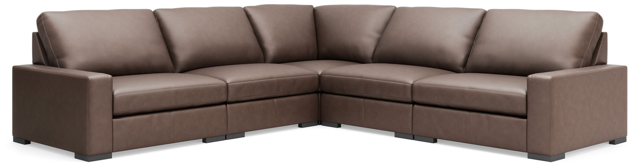 Calden - 5-Piece Sectional - Chocolate - Simple Home Plus