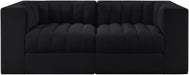 Rummi - Velvet Performance Fabric Upholstered 2 Piece Modular Loveseat - Simple Home Plus