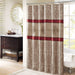 Donovan - Embroidered Shower Curtain - Red - Simple Home Plus