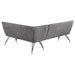 Dodson - Fabric Upholstered L-Shaped Nook Dining Bench - Simple Home Plus