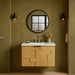 Leonardo - Engineered Stone And Solid Wood 24" Wall Mounted Bathroom Vanity - Simple Home Plus