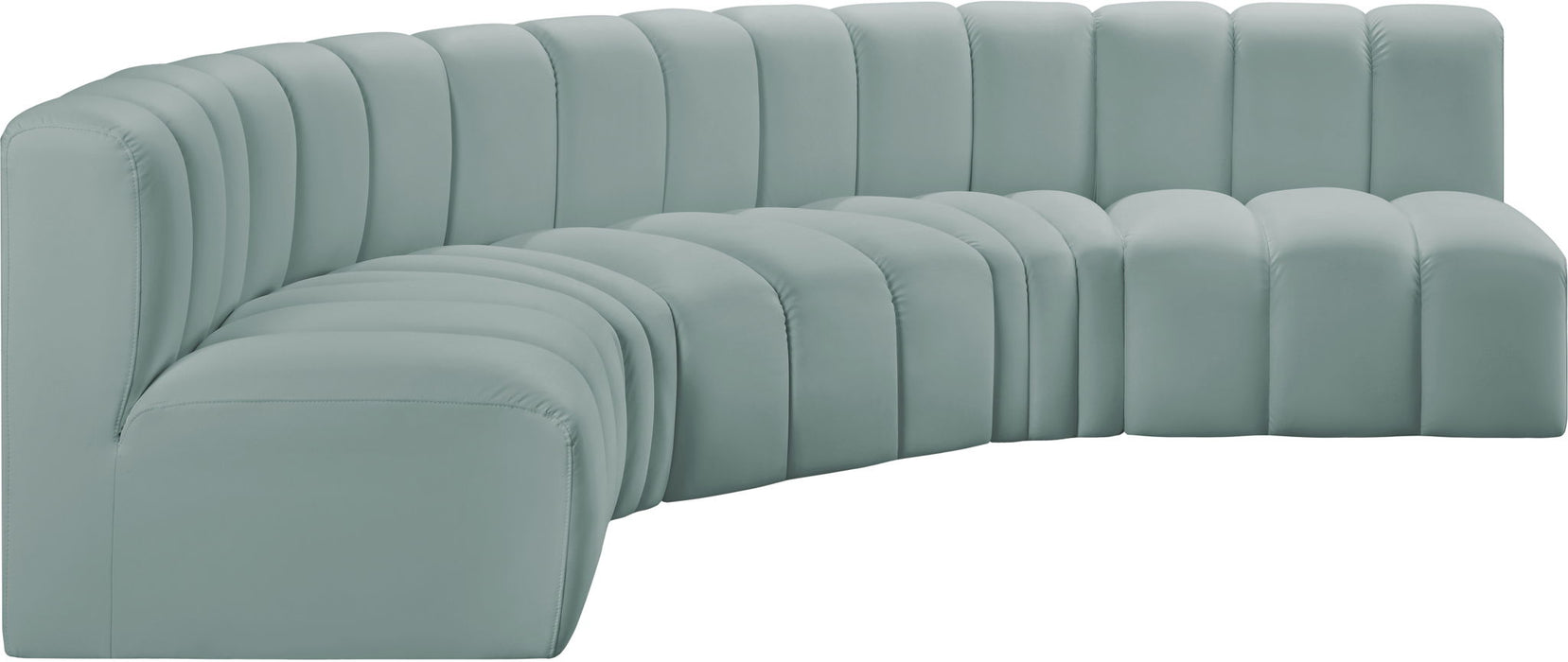 Arc - Faux Leather 5 Piece U-Shaped Modular Sofa - Simple Home Plus