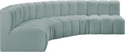 Arc - Faux Leather 5 Piece U-Shaped Modular Sofa - Simple Home Plus
