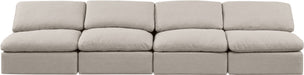 Indulge - Linen 4 Seat Modular Armless Sofa - Simple Home Plus