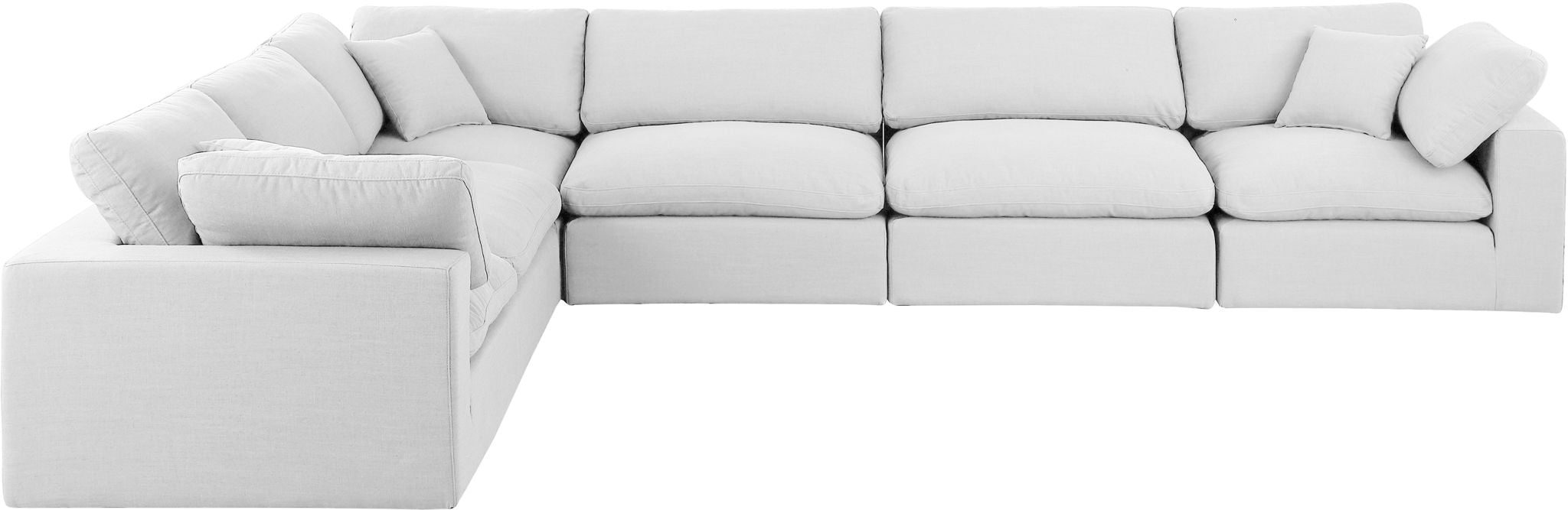 Comfy - 6 Piece Linen Modular Corner Sectional - Simple Home Plus
