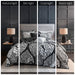 Vienna - 6 Piece King Printed Duvet Cover Set - Black - Simple Home Plus