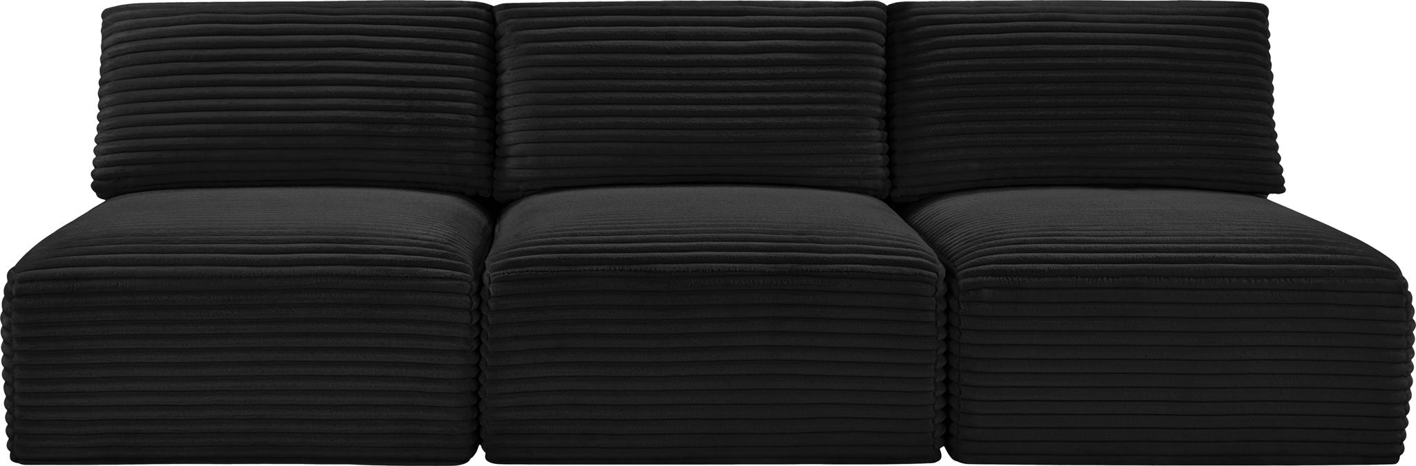 Shaggy - 3 Seat Modular Armless Sofa - Simple Home Plus