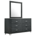 Melody - 6-Drawer Upholstered Dresser With Mirror - Simple Home Plus