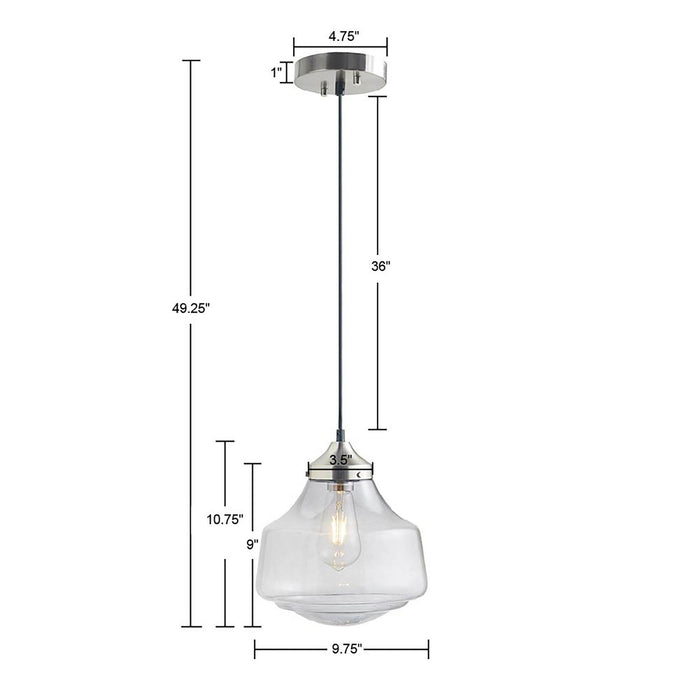 Elm - Single Bell-Shaped Pendant - Smoke Gray - Simple Home Plus