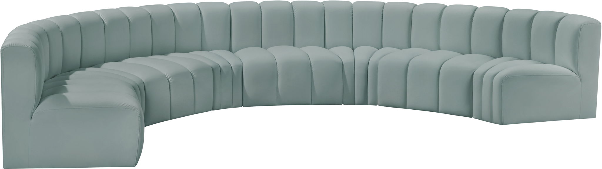 Arc - Faux Leather 8 Piece U-Shaped Modular Sofa - Simple Home Plus
