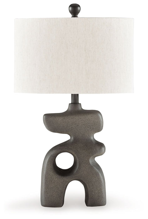 Danacy - Distressed Black - Paper Table Lamp - Simple Home Plus