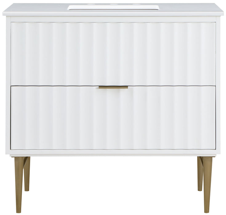Modernist - Bathroom Vanity With Gold Legs - Simple Home Plus