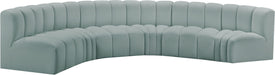 Arc - Faux Leather 6 Piece U-Shaped Modular Sofa - Simple Home Plus