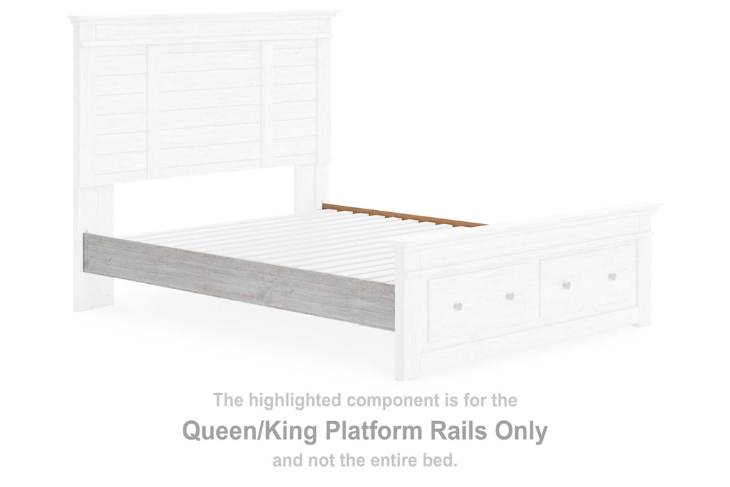 Makidern - Queen/King Platform Rails - Whitewash - Simple Home Plus