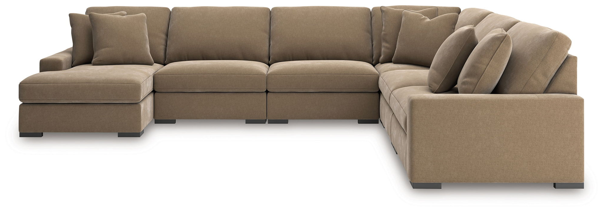 Calden - 6-Piece Sectional With LAF Corner Chaise - Sable - Simple Home Plus