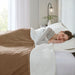 Fleece to Sherpa - King Heated Blanket - Brown - Simple Home Plus