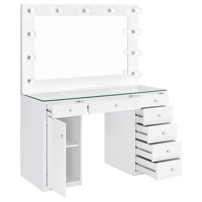 Acena - 7-Drawer Vanity Set With Lighting - Simple Home Plus
