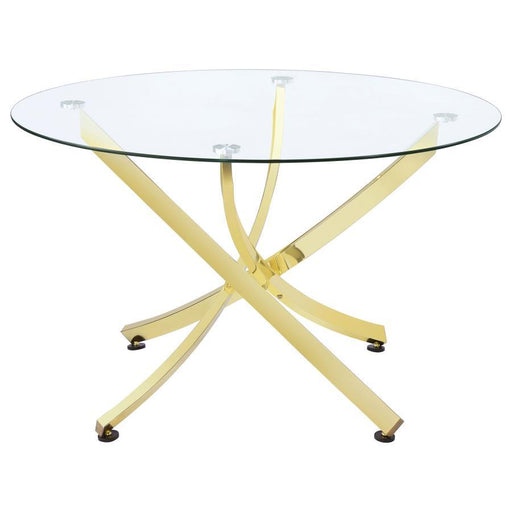 Beckham - Round Glass Top Dining Table - Simple Home Plus