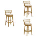 Noely - Modern Farmhouse Swivel Wood Bar Height Kitchen Bar Stool - Simple Home Plus