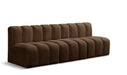Arc - Velvet 4 Piece Modular Straight Sofa - Brown - Simple Home Plus
