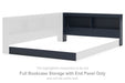 Simmenfort - Full Bookcase Storage With End Panel - Navy Blue - Simple Home Plus