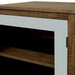 Serena – Glass Cabinet with Doors, Pewter Finish – Brown / Taupe - Simple Home Plus