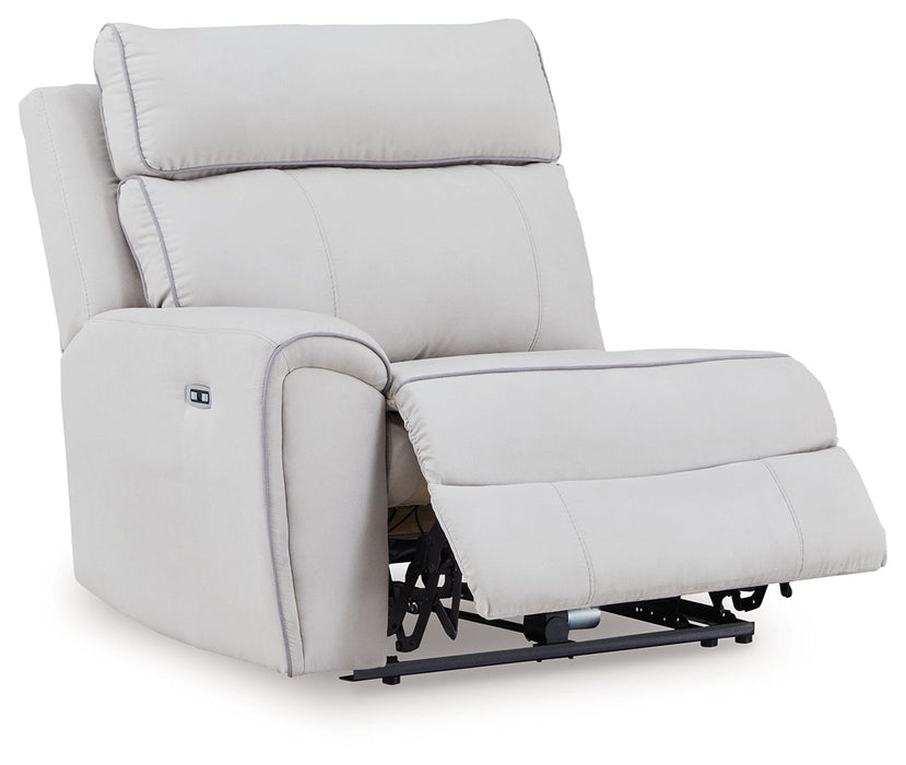 Social Pointe - LAF Zero Wall Power Recliner - Pearl / Ash - Simple Home Plus