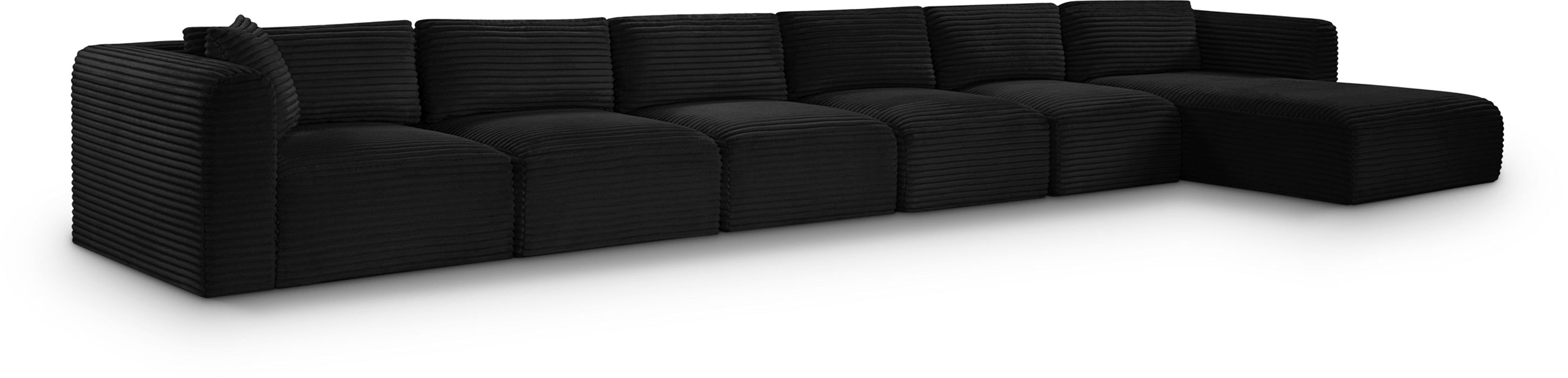 Shaggy - 6 Piece Modular Sectional With Chaise - Simple Home Plus