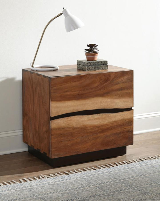 Winslow - 2-Drawer Nightstand - Smokey Walnut - Simple Home Plus