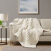 Chunky Knit Throw - Ivory - Simple Home Plus