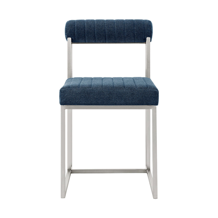 Anastasia - Dining Room Chair Set With Brushed Silver Frame - Simple Home Plus